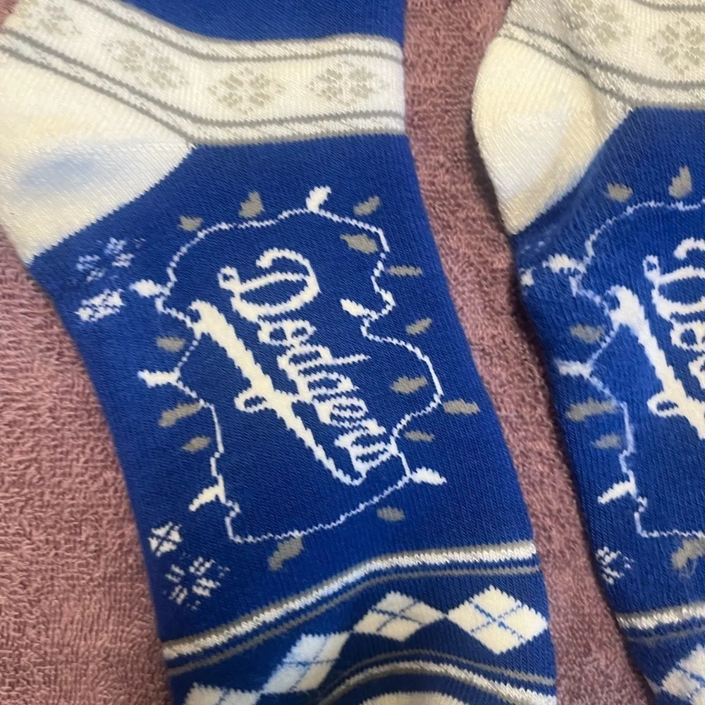 Blue and White Doger’s Socks